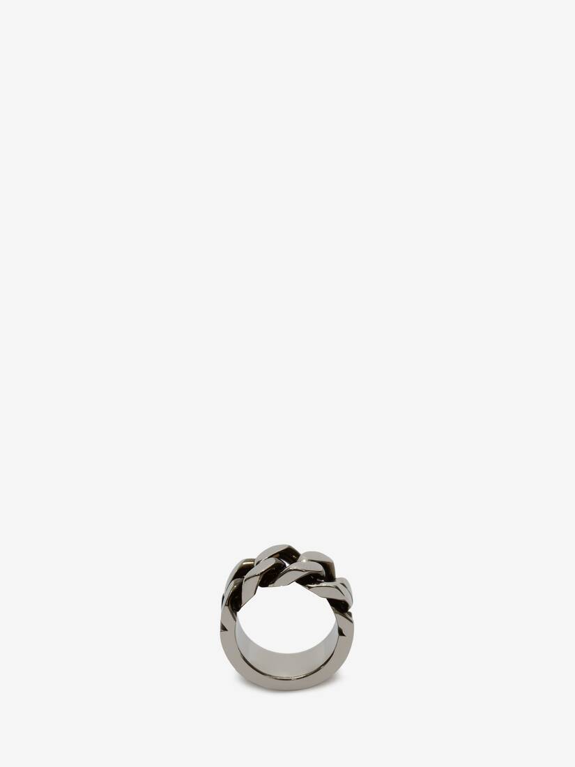 Anillos Alexander McQueen Chain Hombre - Plateados - Mexico 783-HQTNUI